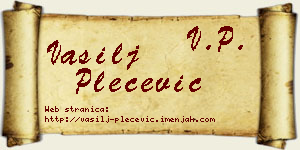 Vasilj Plećević vizit kartica